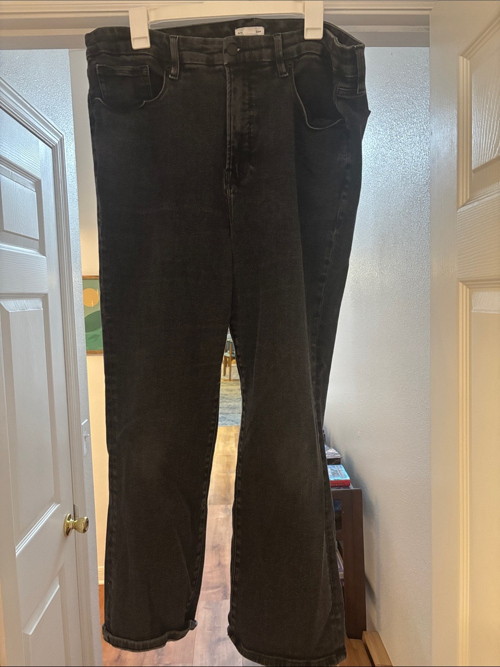 Good American Jeans Good Legs Straight Black Size 20